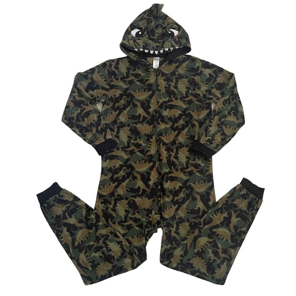 The Children’s Place 1PC Dinosaur Hooded Fleece Pajama, Size: 16 (XXL)